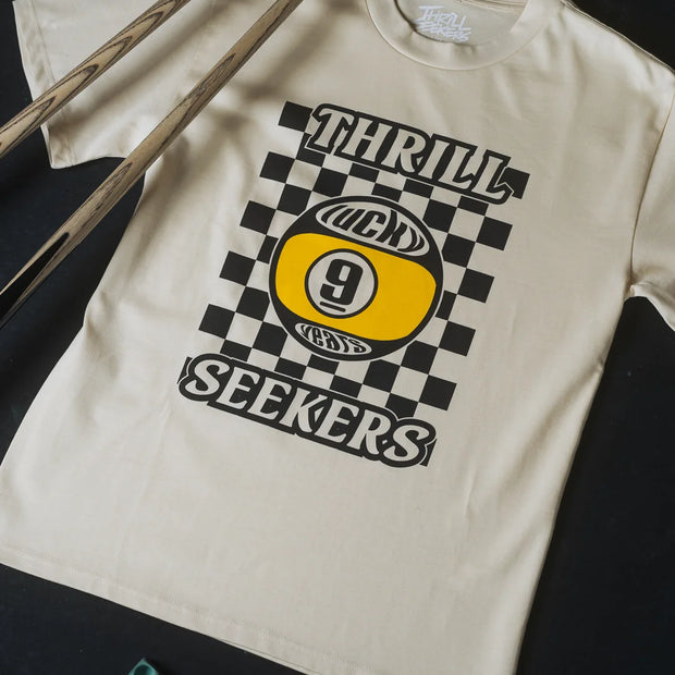 Lucky 9 Oversized Tee - Cream