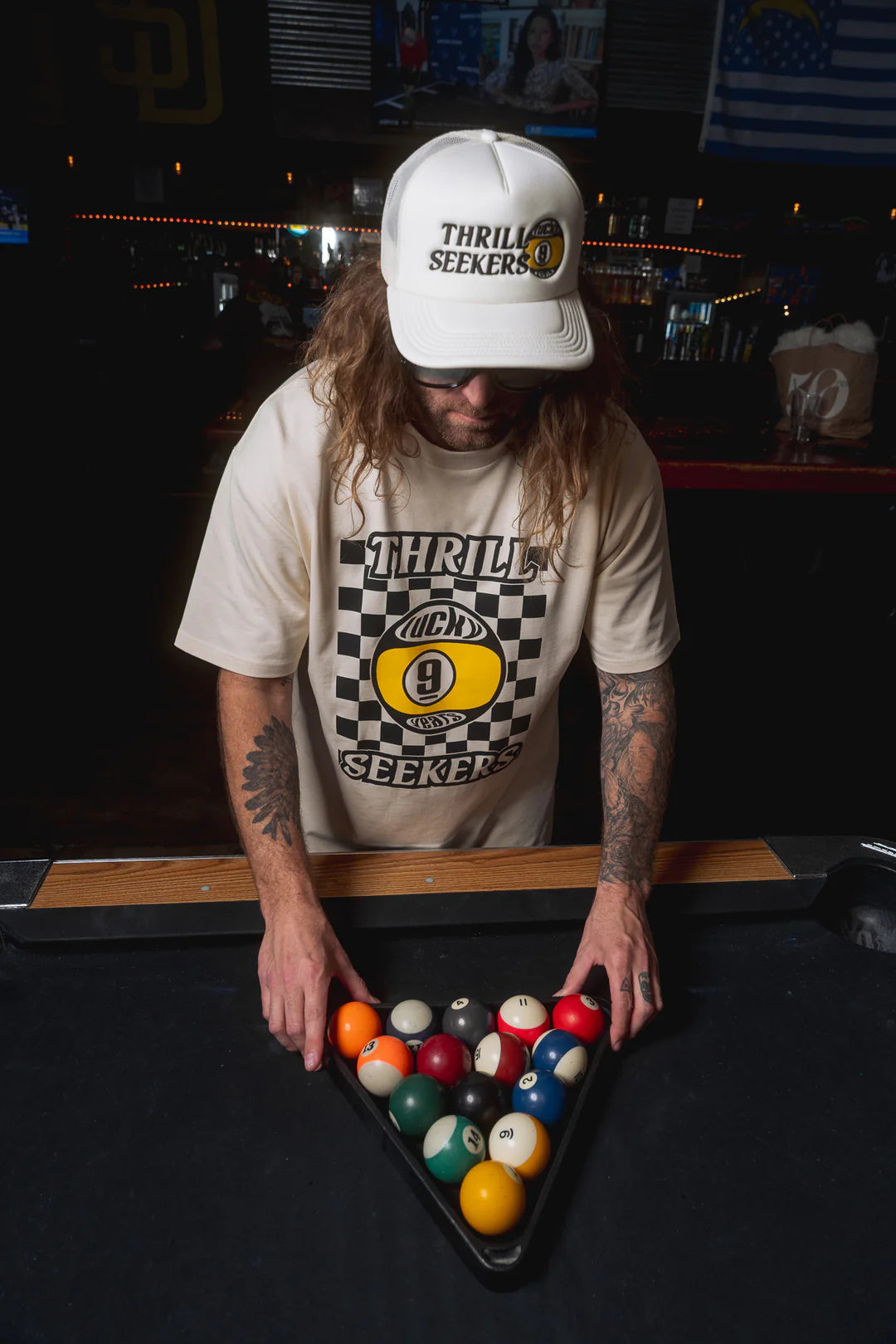 Lucky 9 Oversized Tee - Cream